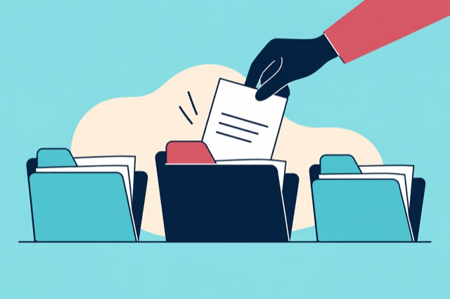An invoice is assigned to its project folder.