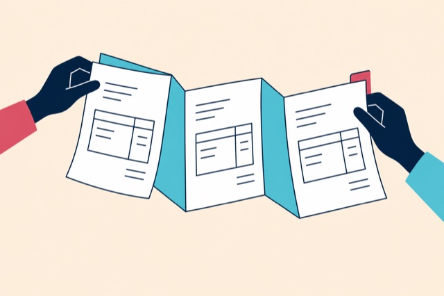 Hands separate a scanned batch into individual documents.