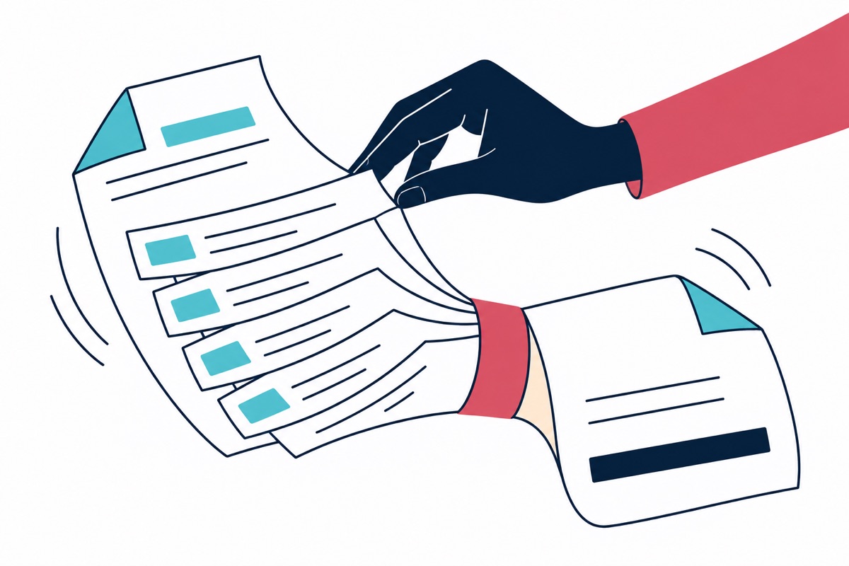 An invoice opens into individual lines and a combined total.